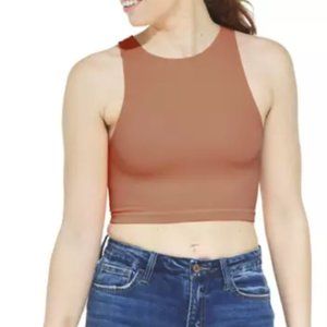 By Together Run Away Cropped Tank Top, Tan, M/L
